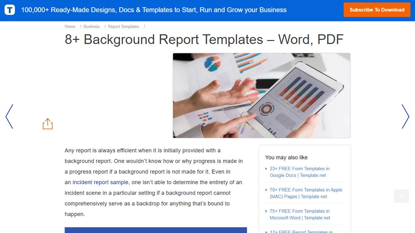 Background Report Templates - 7+ Free Word, PDF Format Download | Free ...
